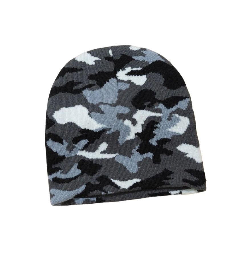 Grey hot sale camo beanie