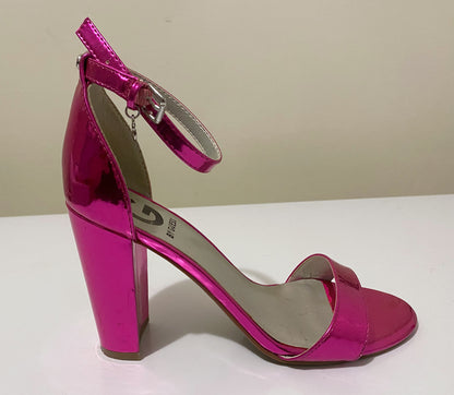 Hot Pink metallic Guess pumps size 7.5