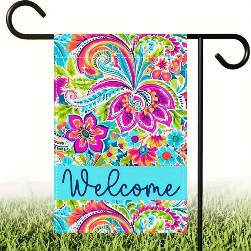 Boho Welcome Garden Flag