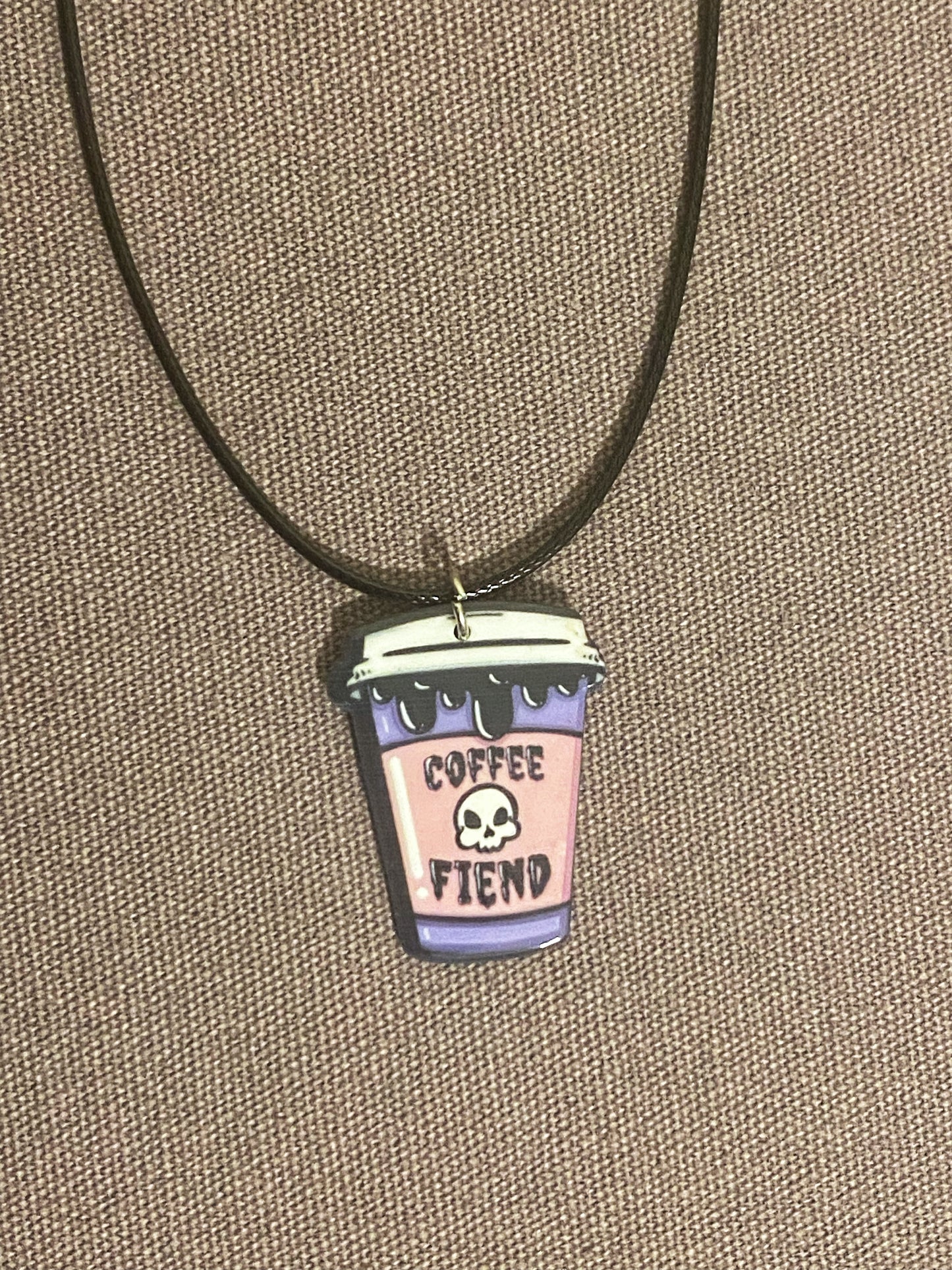 Coffee fiend necklace