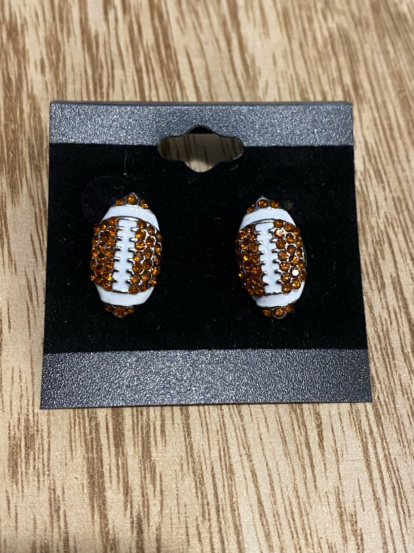 Football stud earrings