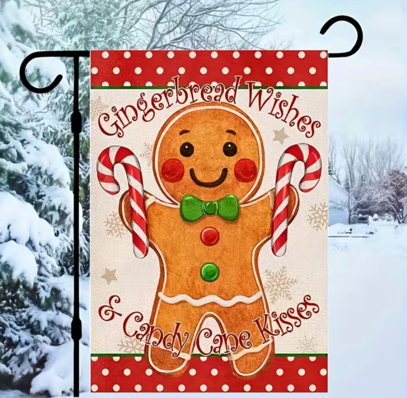 Gingerbread Garden Flag