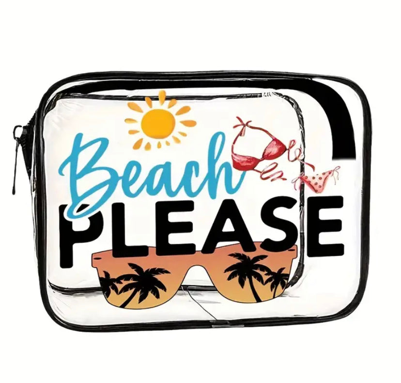 Beach Please Makeup Bag