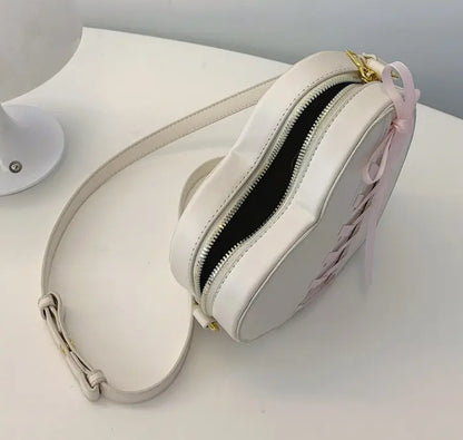 Heart Corset Purse: white