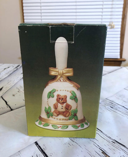 Vintage Porcelain Christmas Dinner Bell