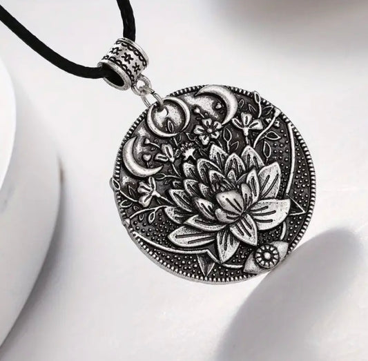 Lotus Flower Pendant Necklace