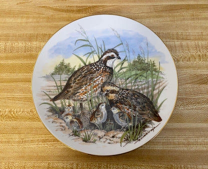 Game Birds of the South Decorative Plate: Bobwhite Quail