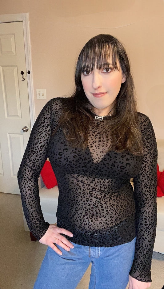 Leopard Sheer Top