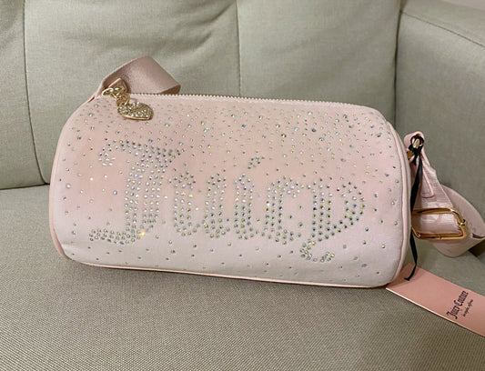 Juicy Couture Rhinestone Pink roll bag NWT