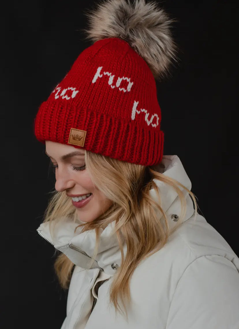 I’ll be Ho Ho Home for the holidays Pom Beanie