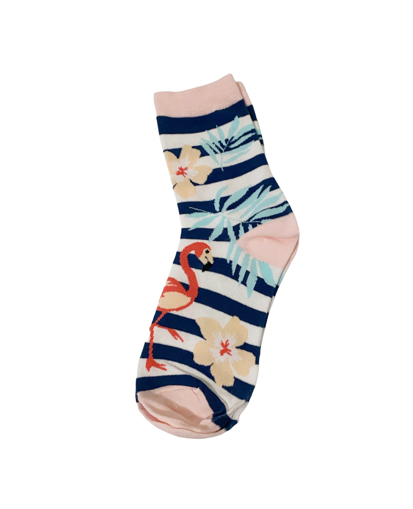 Stripe Flamingo Socks