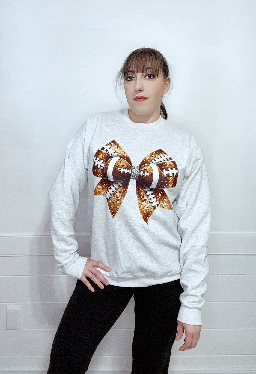 Coquette Bow Football Sweatshirt