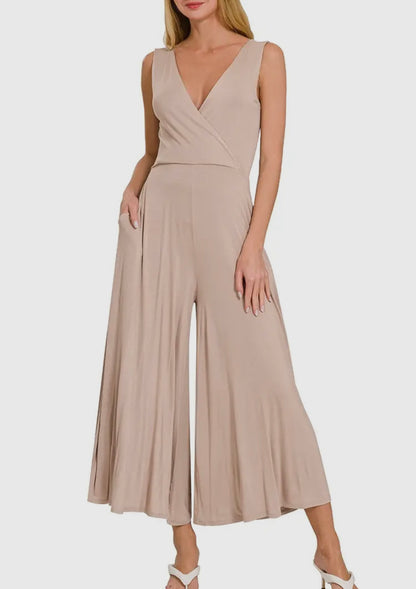 Vivian Jumpsuit: Lite mocha