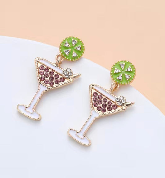 Bling Martini earrings