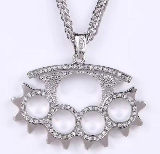 Bling Rhinestone Knuckle necklace