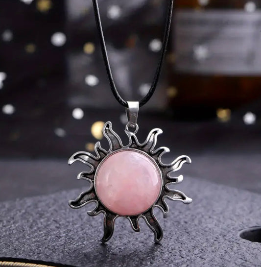 Sun Rose Quartz Necklace