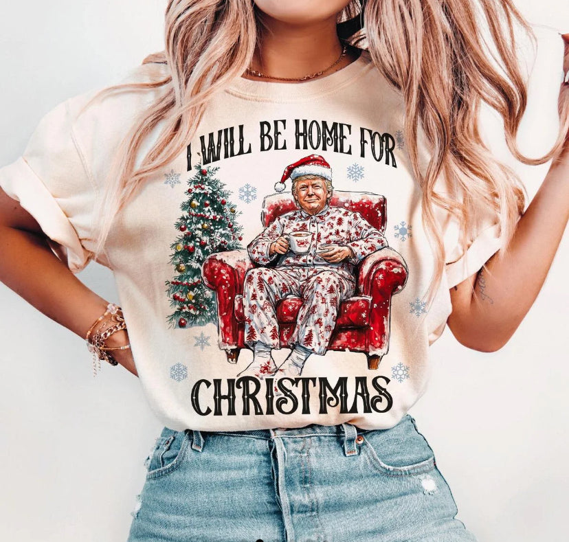 Trump I’ll be Home for Christmas Graphic Tee