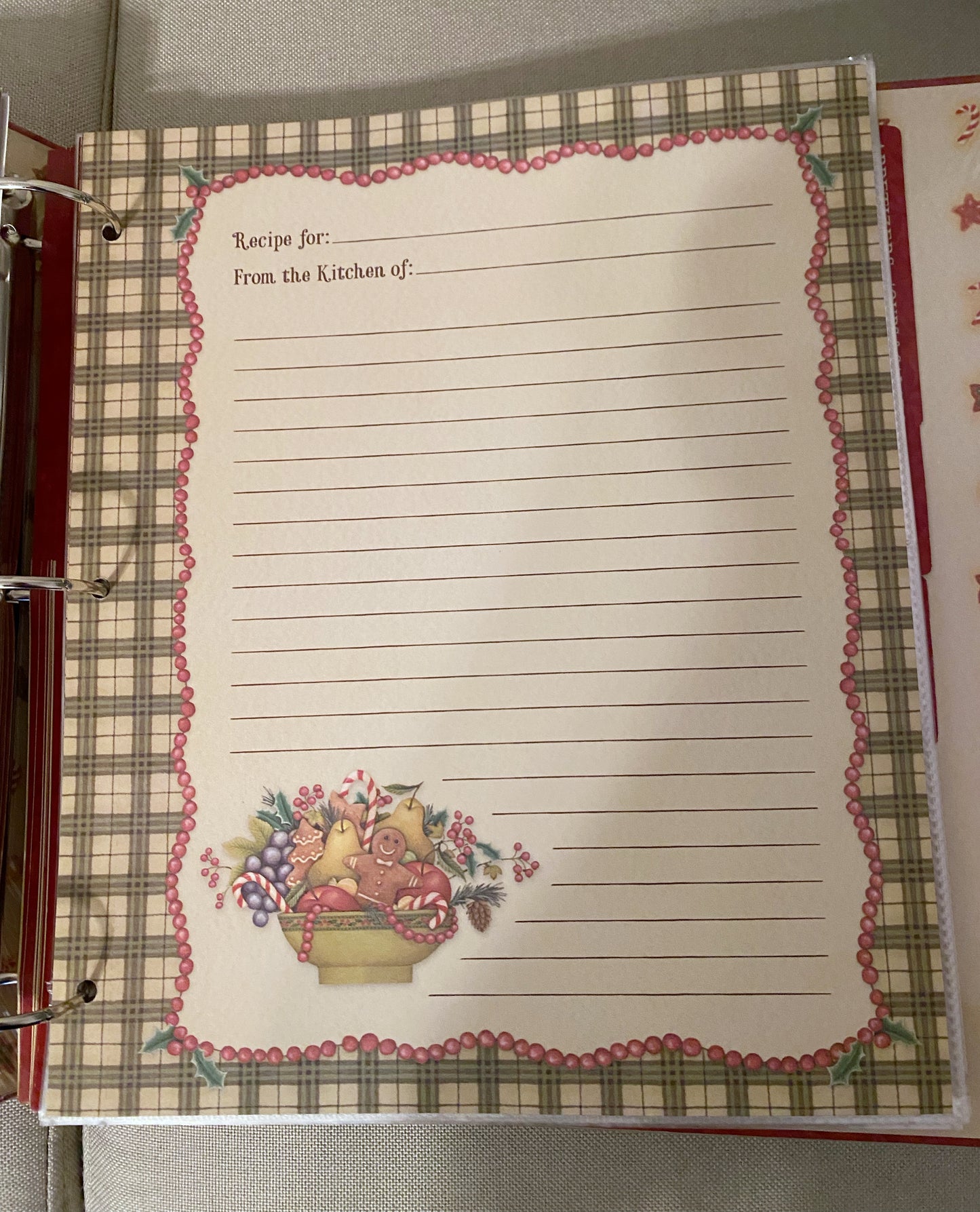 Holiday Kitchen Recipe Binder