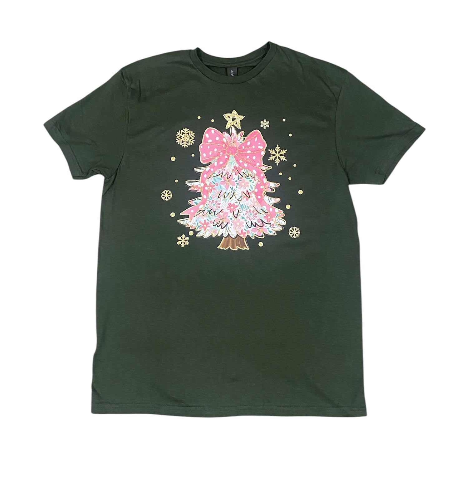 Preppy Christmas Tree Graphic Tee