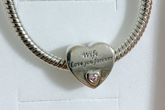 Wife, Love You Forever Charm Bracelet