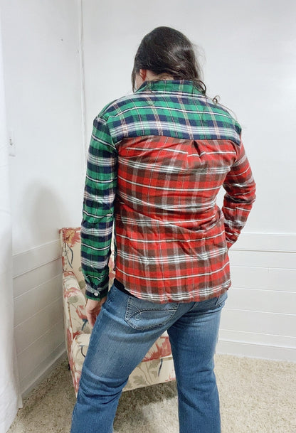 Double Color Plaid Shirt