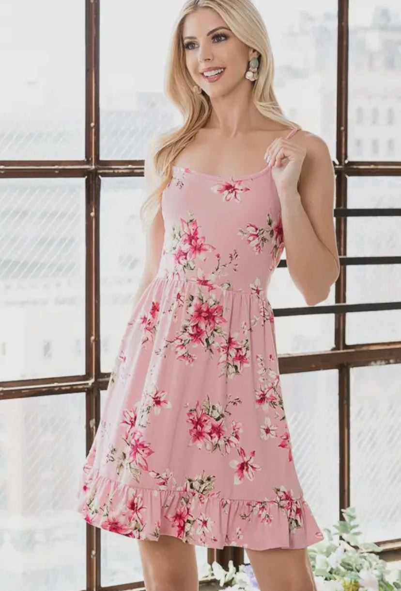 French Floral Dress