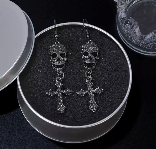 Skull Cross Earrings