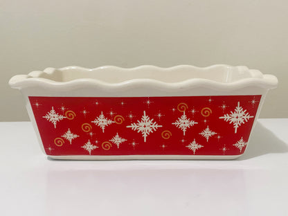 Snowflake ceramic dish