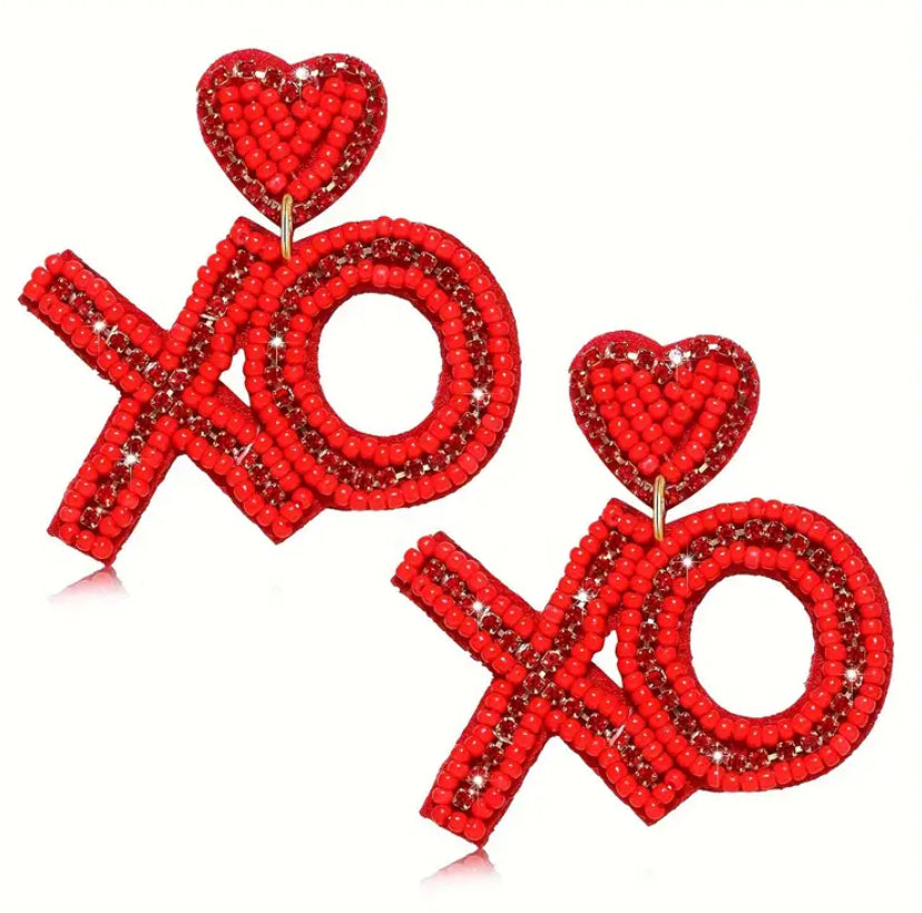 Hearts XOXO earrings