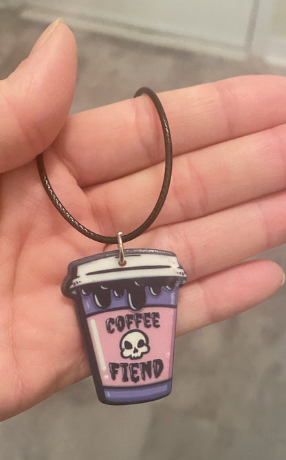 Coffee fiend necklace