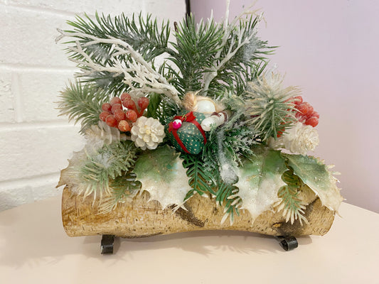 Holiday Log Decor