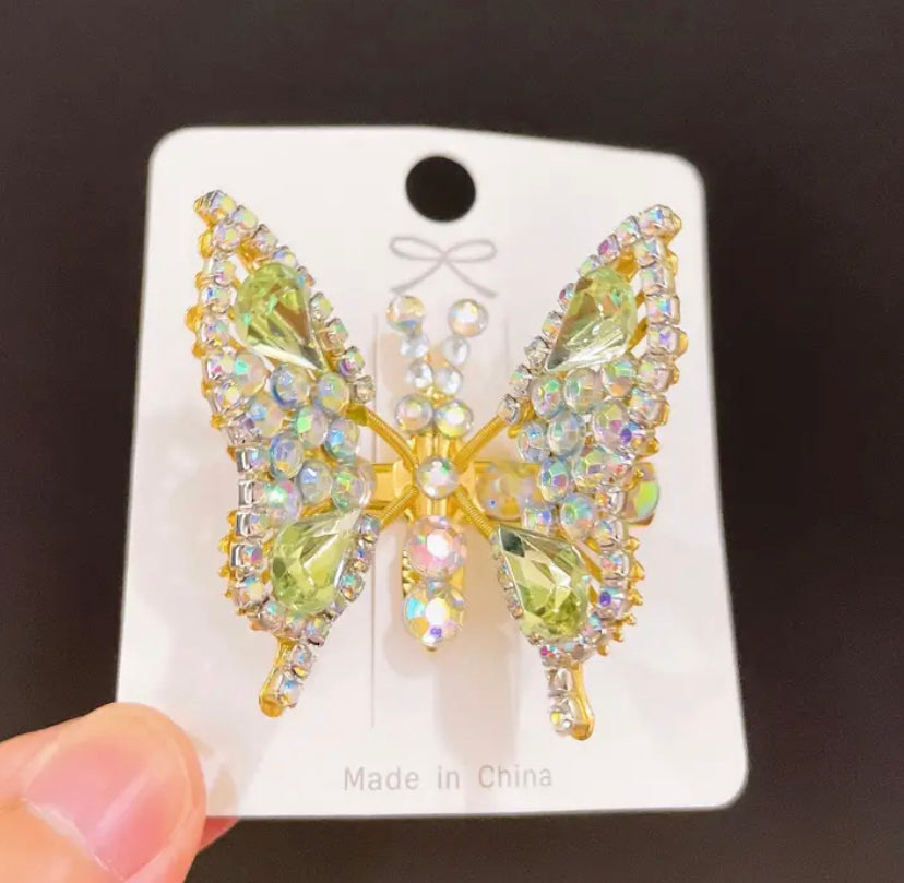 Rhinestone Butterfly Hair Clip