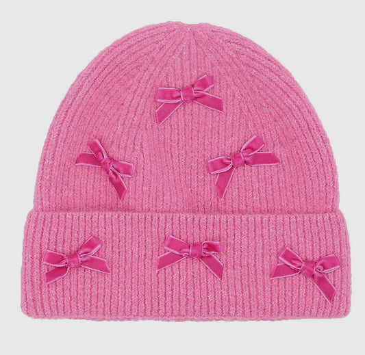 Bow Cutie Pink CC beanie