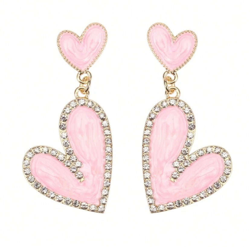 Be Mine, Earrings, Valentine's Day, Heart-shaped, Romance, Love, Affection, Jewelry, Crystals, Pearls, Romantic, Elegant, Charm, Statement piece, Sparkling, Lightweight, Fashion, Accessories, Gift, Sentimental