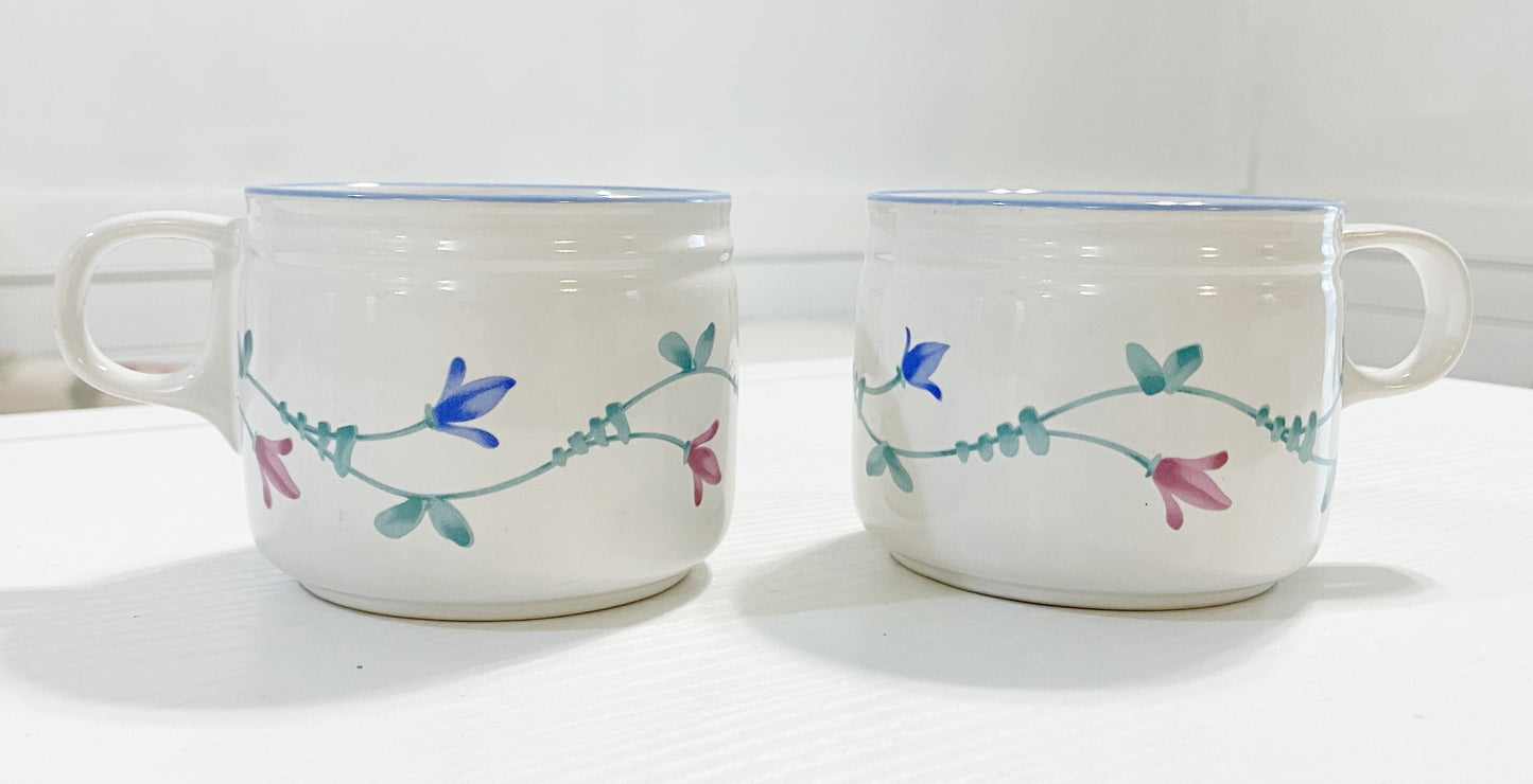 Floral Mugs Set of 2