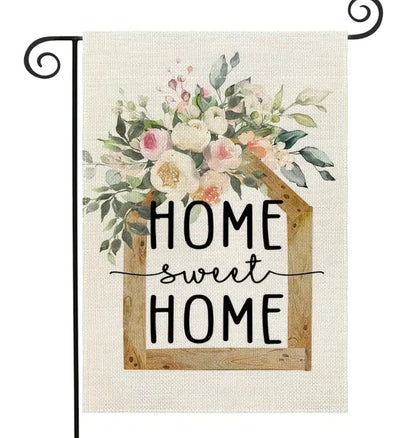 Home Sweet Home Floral Garden Flag