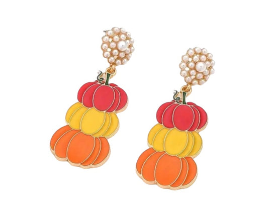 Triple Pumpkin Earrings