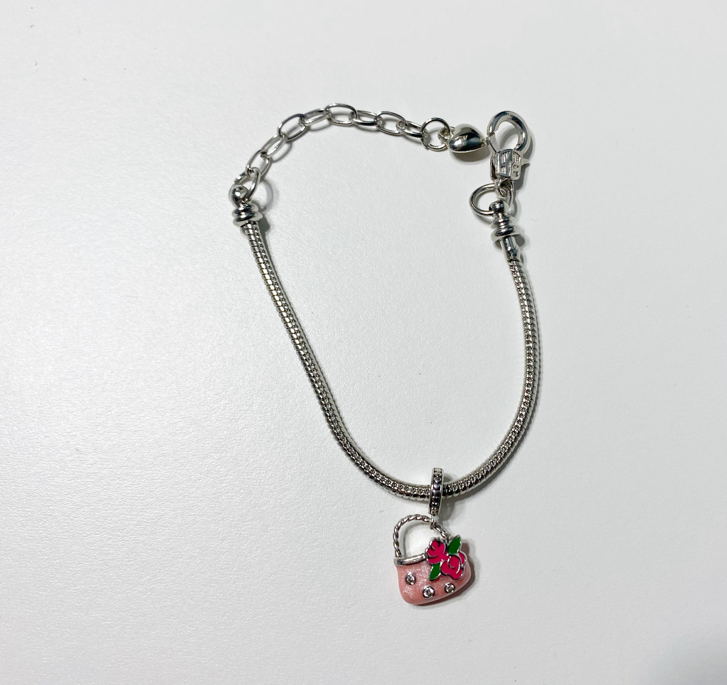 Floral Purse Charm Bracelet