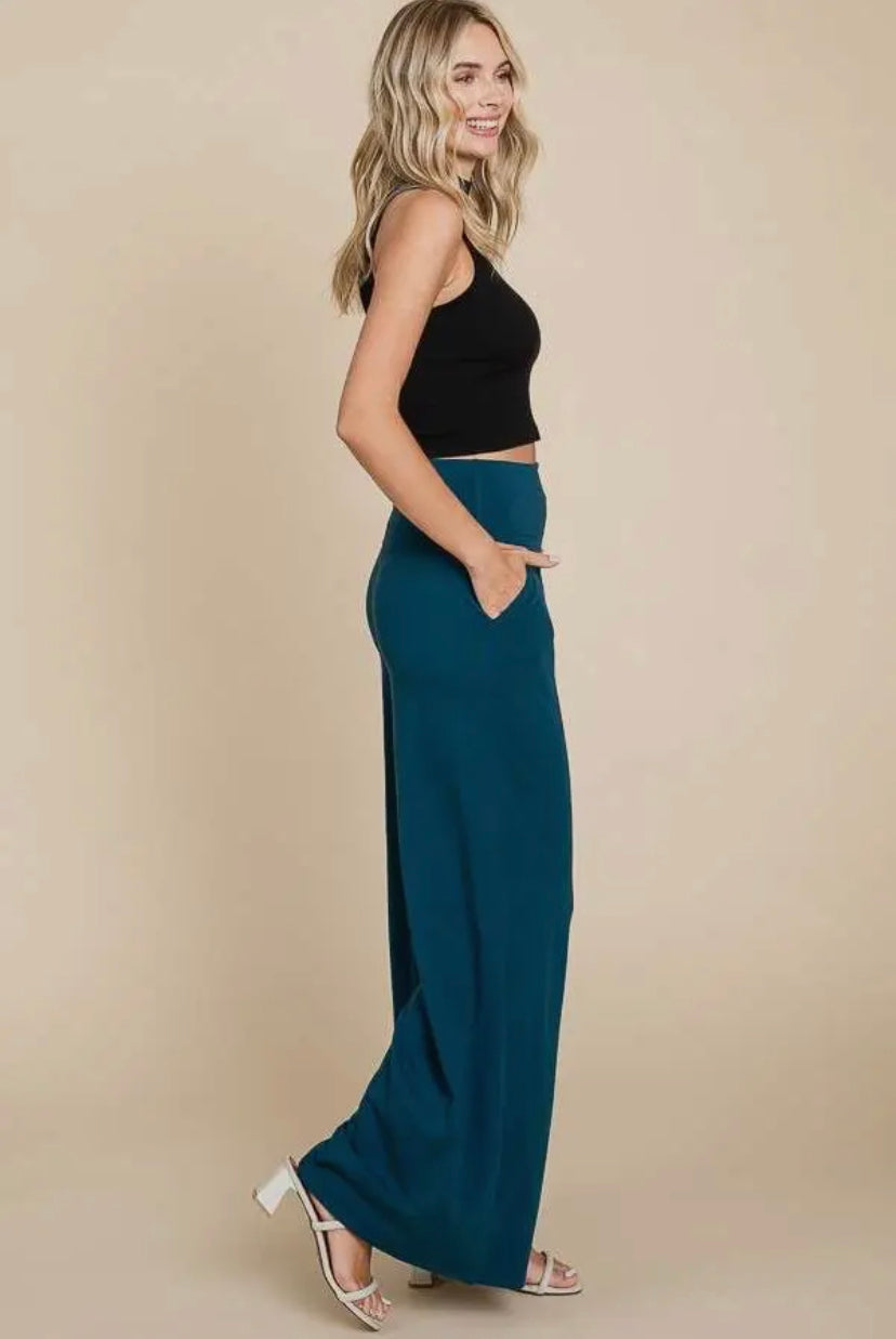 Paige Palazzo Pants: Teal