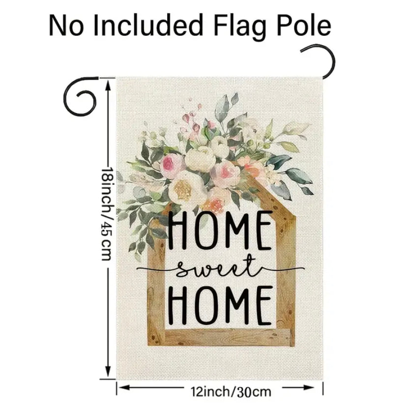 Home Sweet Home Floral Garden Flag