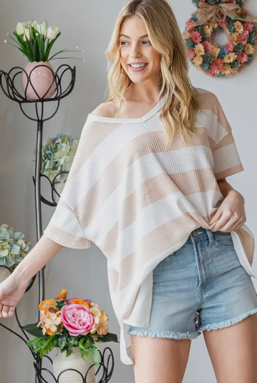 Sophia Stripe Oversized top