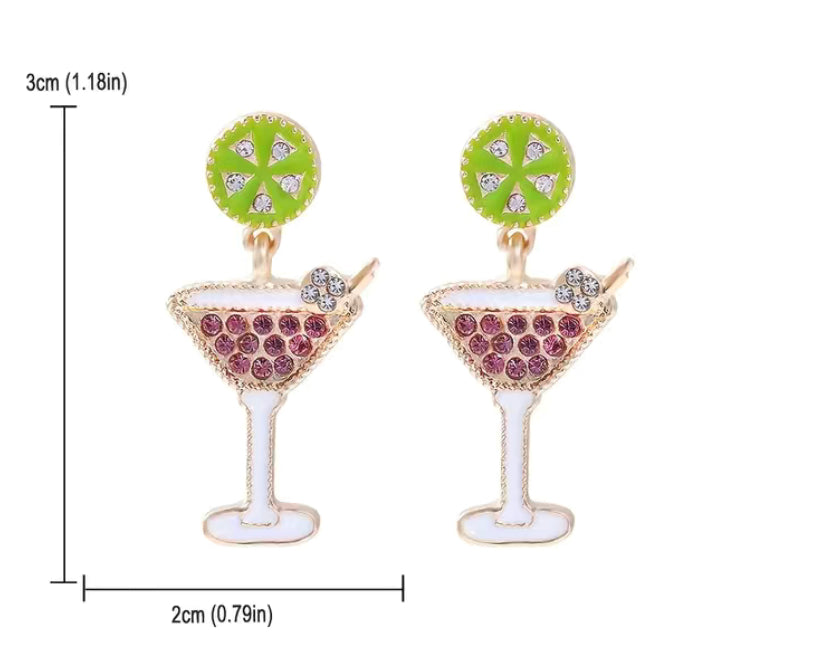 Bling Martini earrings