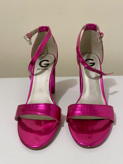 Hot Pink metallic Guess pumps size 7.5