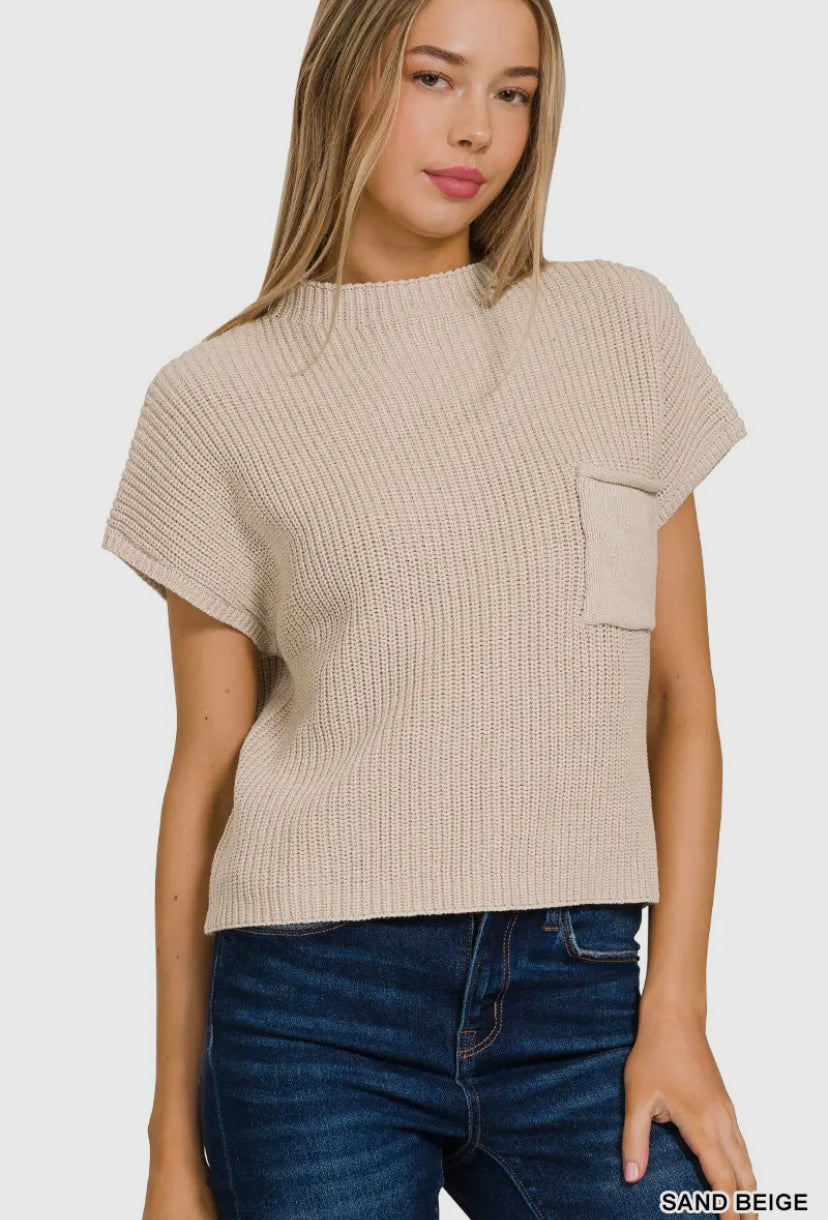 Mandy Short Sleeve Sweater Top