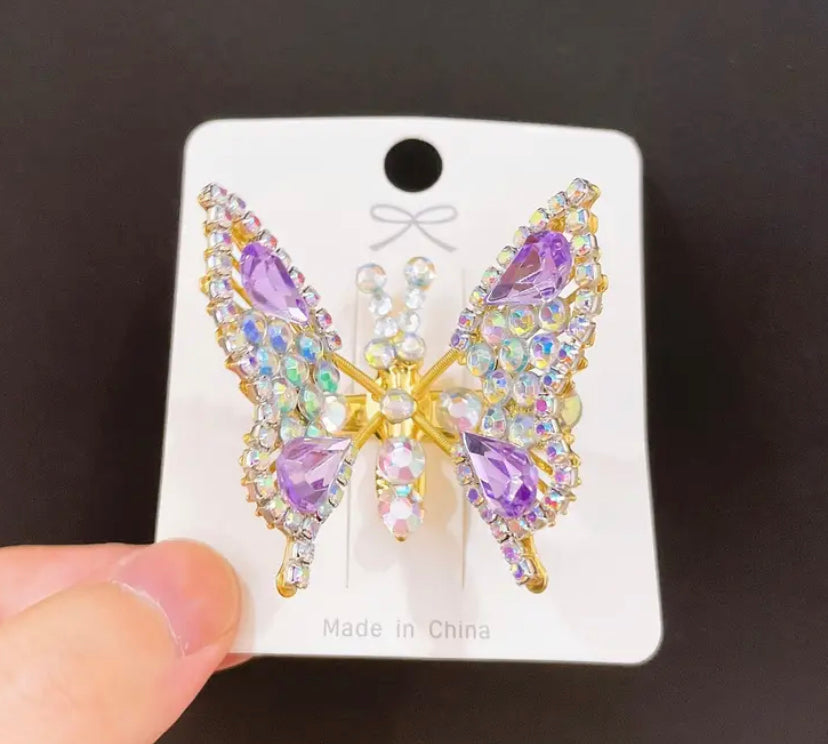 Rhinestone Butterfly Hair Clip