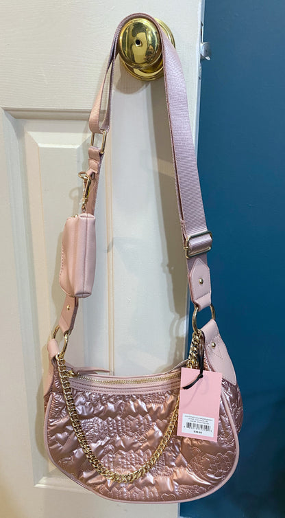 Juicy Couture Metallic pink bag with chain NWT