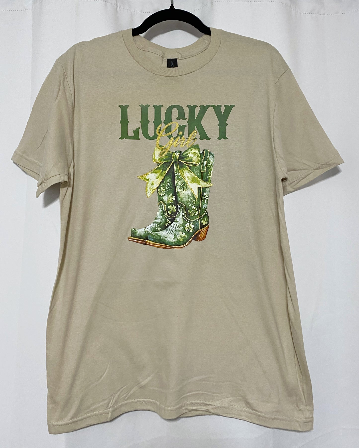 Lucky Girl Cowboy Boots Graphic Tee