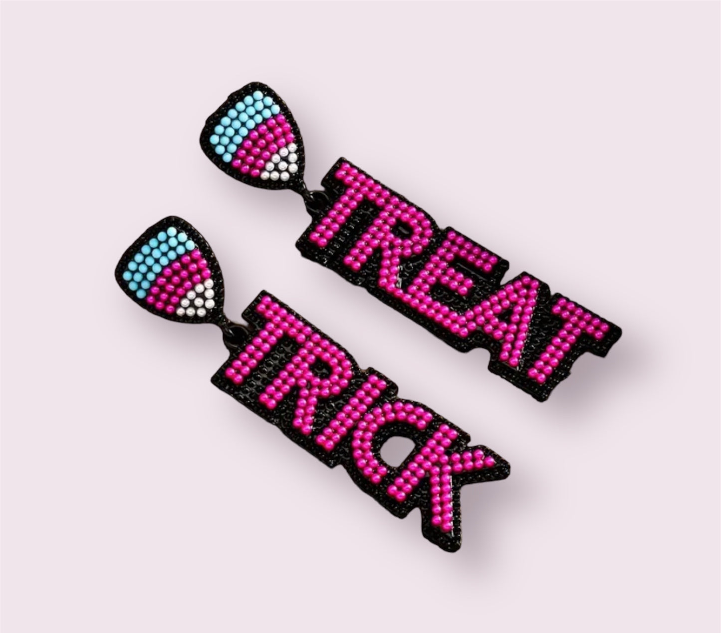 Trick Or Treat Earrings: pink