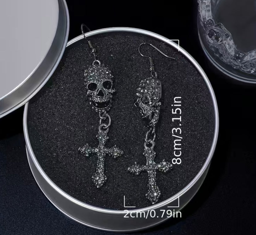 Skull Cross Earrings