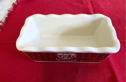 Let It snow ceramic dish